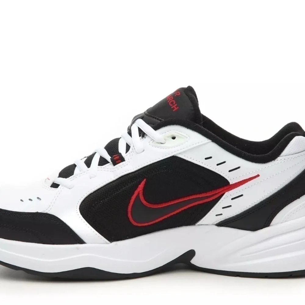 Nike Air Monarch IV 4 White Black Red Men Casual Dad Chunky Shoes 415445-101